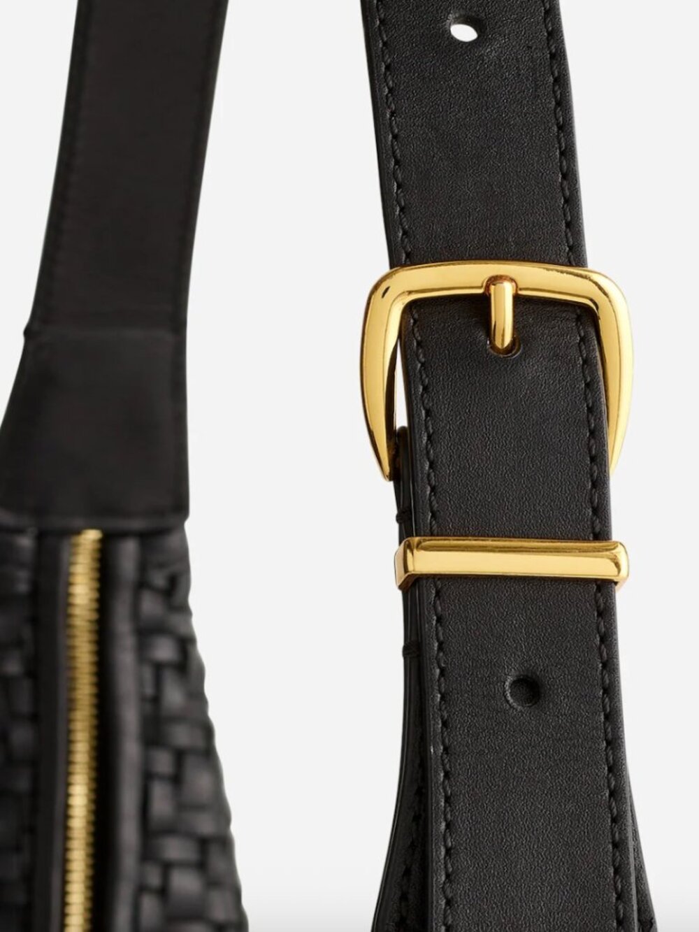 Madewell Essential Curve Dark Brown Woven Leather Bag - Picture 8 of 8